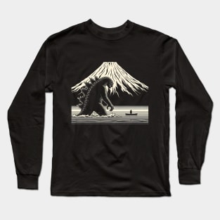 Godzilla's Retro Rampage: Vintage T-Shirt and More! Long Sleeve T-Shirt